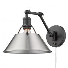  3306-A1W BLK-PW - Orwell Articulating Wall Sconce in Matte Black with Pewter